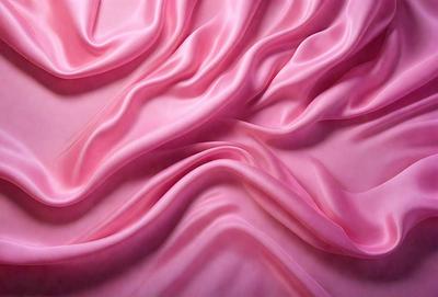 The primary subject of the image is a close-up of a pink fabric, possibly a piece of silk. The setting is a pink background, which creates a visually appealing contrast with the fabric. The visual style is a combination of a photo and a digital art, as the fabric appears to be a blend of the two. The colors and mood of the image are predominantly pink, giving it a soft and elegant appearance.