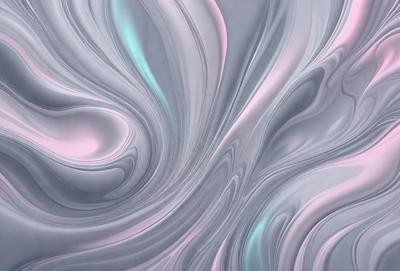 The primary subject of the image is a swirling, abstract design that appears to be a mix of blue, pink, and purple colors. The setting is a gray background, which contrasts with the vibrant colors of the design. The visual style of the image is a combination of digital art and illustration, creating a unique and eye-catching pattern. The overall atmosphere of the image is one of creativity and artistic expression.