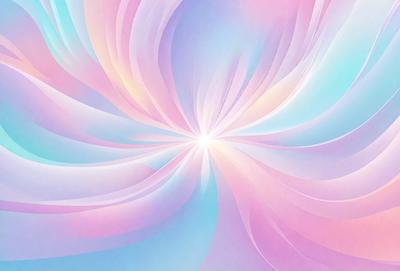 The primary subject of the image is a colorful, swirling pattern that resembles a sun. The setting is a background of a colorful, swirling pattern that resembles a sun. The visual style is digital art, and the dominant colors are pink, blue, and white. The overall atmosphere is bright, vibrant, and lively.