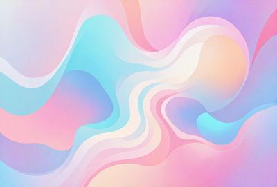The primary subject of the image is a colorful, abstract art piece featuring a mix of blue, pink, and white colors. The setting is a pink and blue background, which adds to the overall visual style. The artwork appears to be a digital illustration or a pattern, creating a vibrant and lively atmosphere.