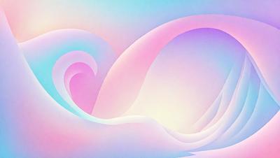 The primary subject of the image is a colorful, swirling design that resembles a wave or a cloud. The setting is a white background, which provides a clean and minimalist appearance. The visual style is a combination of digital art and illustration, creating a vibrant and dynamic scene. The dominant colors are pink, purple, and white, which evoke a sense of warmth, creativity, and playfulness.