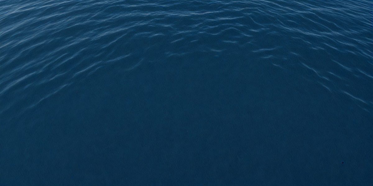 The primary subject of the image is a large body of water, which appears to be a deep blue ocean. The setting is a vast expanse of water, with no visible land or other objects in the background. The visual style of the image is a close-up of the water, showcasing its depth and color. The colors and mood of the image are serene and tranquil, as the deep blue water evokes a sense of calmness and vastness.