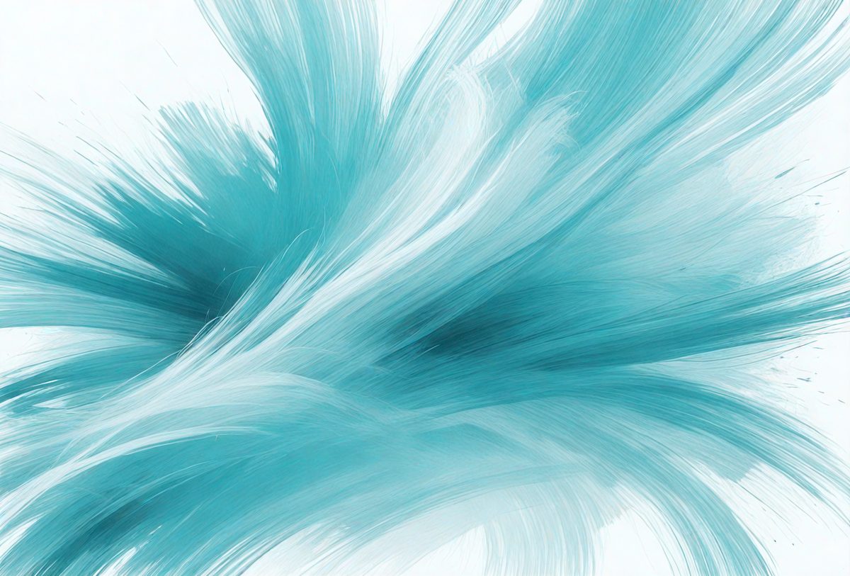The primary subject of the image is a blue and white painting or drawing of a flowing, swirling, and curling design. The setting is a white background, which provides a clean and uncluttered appearance. The visual style is a combination of artistic expression and digital art, as it appears to be a digital painting or drawing. The colors and mood of the image are predominantly blue and white, creating a sense of calmness and elegance.