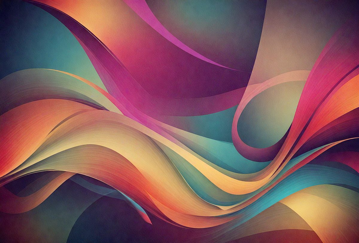 The primary subject of the image is a colorful, abstract painting featuring a mix of blue, green, yellow, and pink colors. The painting is displayed on a wall, creating a vibrant and lively atmosphere. The visual style of the painting is a combination of digital art and illustration, giving it a unique and artistic appearance. The colors and mood of the painting evoke a sense of energy and creativity, making it an eye-catching and inspiring piece of art.