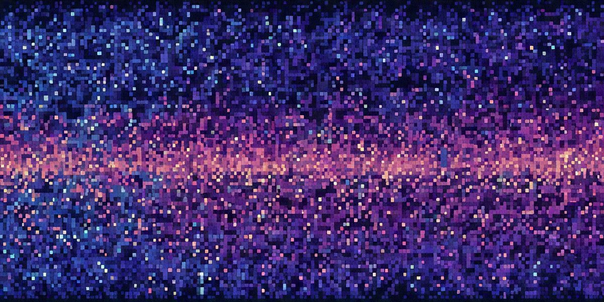 The primary subject of the image is a purple and blue patterned background. The setting is a space-like environment, with a backdrop of stars and a purple and blue color scheme. The visual style is a digital art or illustration, with a focus on the intricate pattern and the vibrant colors. The overall atmosphere is one of depth and complexity, with the patterned background creating a sense of depth and intricacy.