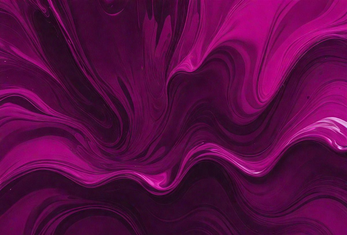 The primary subject of the image is a purple, swirling, and flowing pattern. The setting is a purple background, which complements the vibrant colors of the pattern. The visual style is a combination of digital art and illustration, creating a unique and eye-catching design. The dominant colors are purple and pink, giving the image a calming and soothing atmosphere.