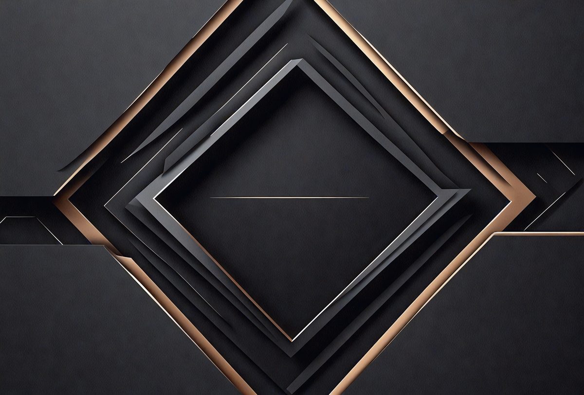 The primary subject of the image is a square with a black background. The setting is a black background, and the visual style is a digital art or illustration. The colors are predominantly black, and the overall atmosphere is dark and moody.