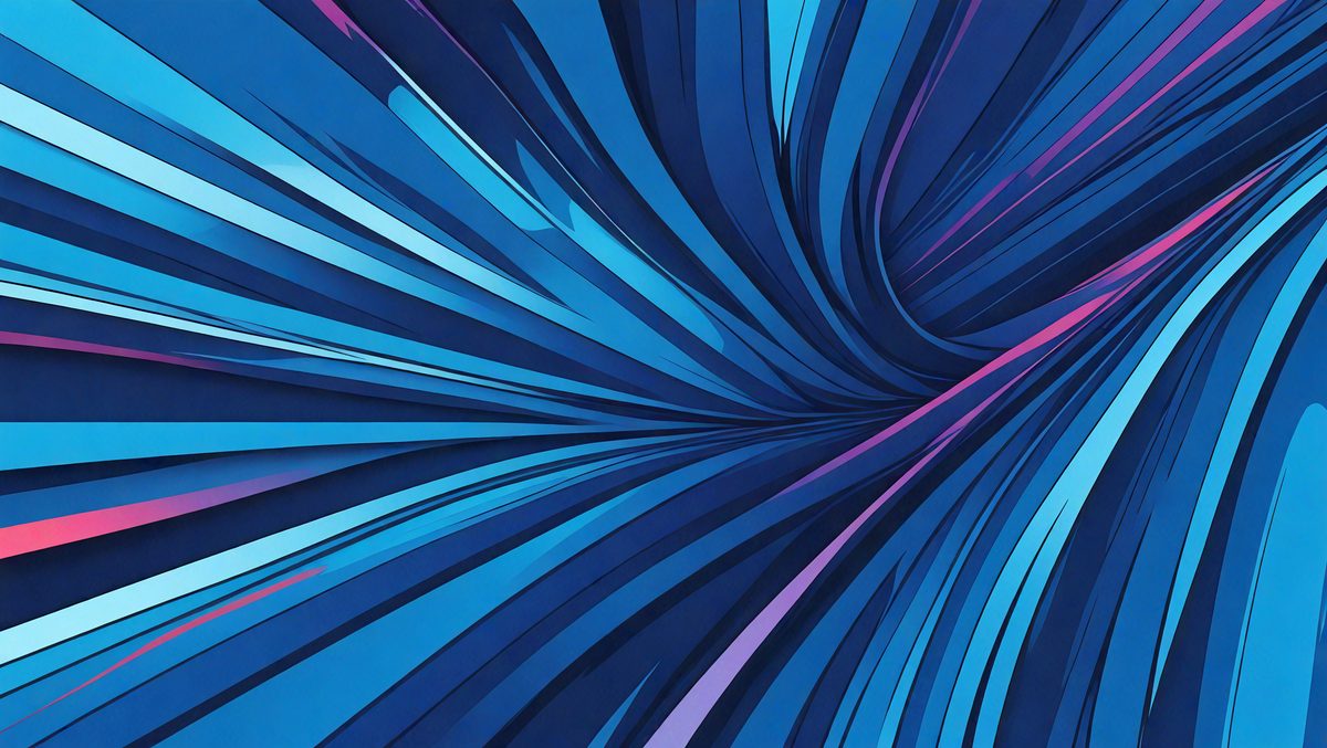 The primary subject of the image is a blue spiral pattern. The setting is a blue background, and the visual style appears to be a digital art or illustration. The dominant colors are blue and purple, creating a calm and soothing atmosphere.