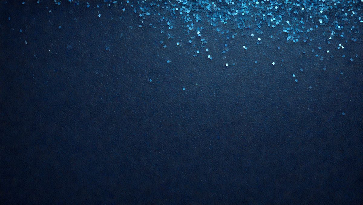 The primary subject of the image is a blue background with a pattern of blue glitter. The setting is a dark blue background, and the visual style is a digital art or illustration. The dominant colors are blue and glitter, creating a calm and serene atmosphere.