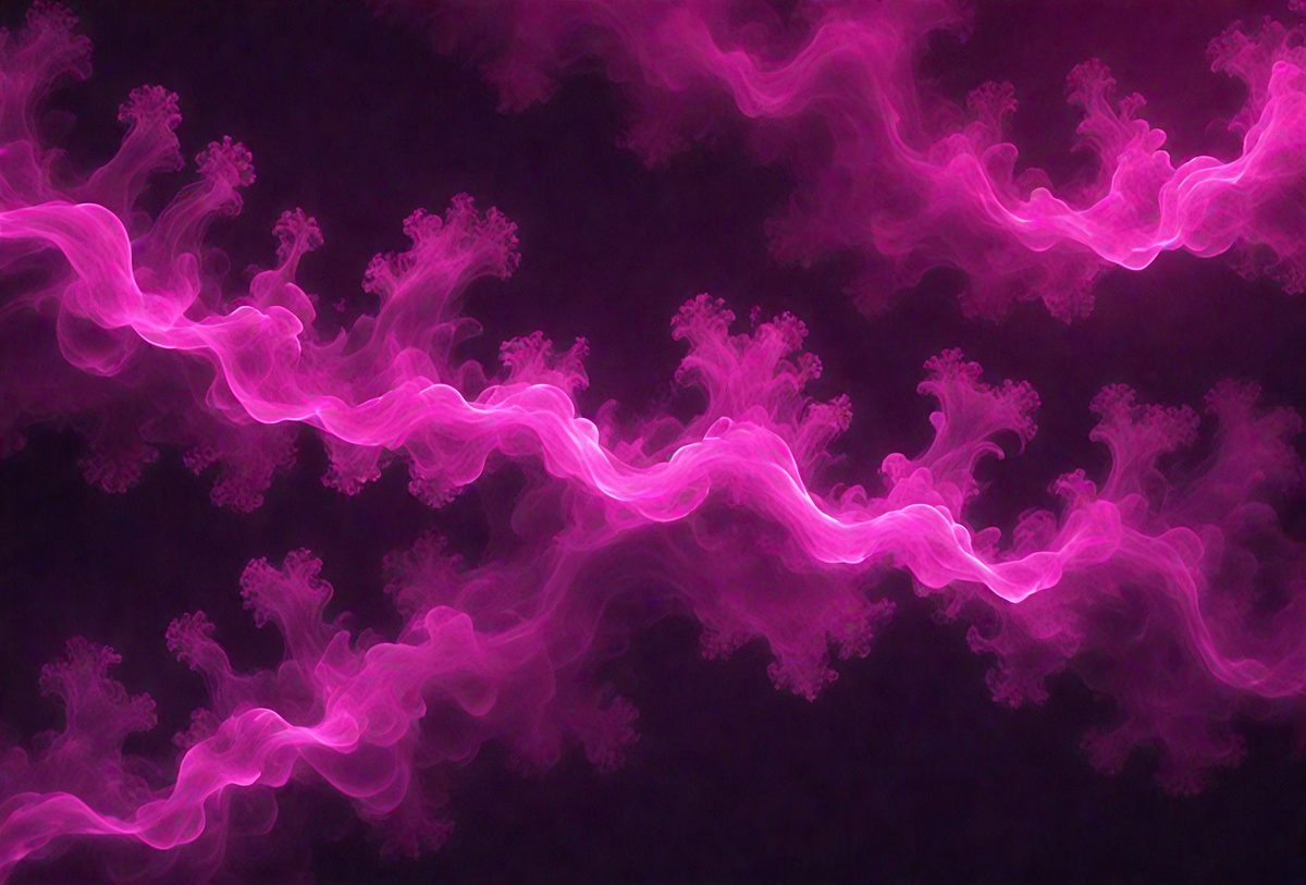 The primary subject of the image is a pink swirl pattern, which appears to be a digital art or illustration. The setting is a dark background, which contrasts with the bright pink swirl pattern. The visual style suggests that the image is a creative and artistic representation of the swirl pattern. The colors and mood of the image are predominantly pink, giving it a warm and vibrant atmosphere.