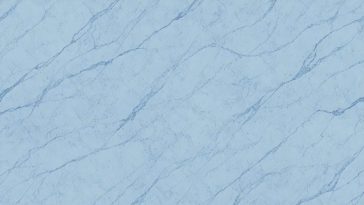 The primary subject of the image is a blue marble wall with a white and blue pattern. The setting is a room with a blue background. The visual style is a photo of the marble wall. The dominant colors are blue and white, creating a calm and serene atmosphere.