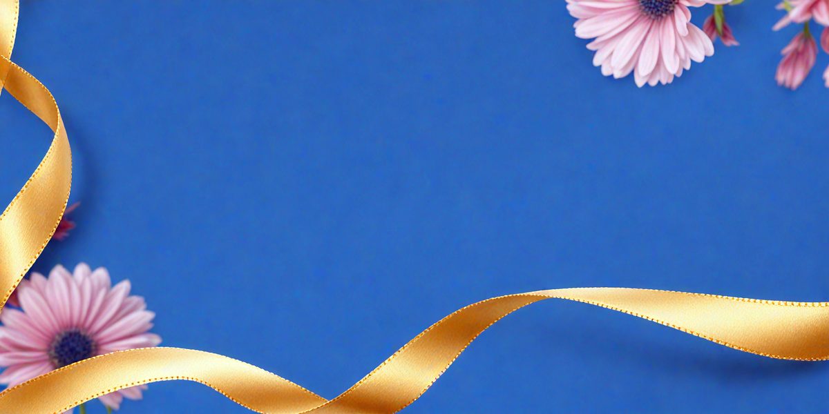The primary subject of the image is a yellow ribbon. The ribbon is winding around a blue surface, which could be a table or a wall. The visual style of the image is a close-up of the yellow ribbon, emphasizing its texture and color. The colors and mood of the image are predominantly yellow and blue, creating a sense of warmth and calmness.