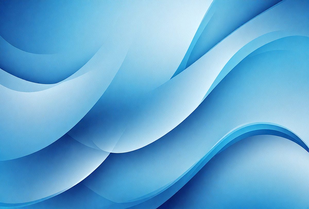 The primary subject of the image is a blue wave pattern, which is the main focus of the image. The setting is a blue background, and the visual style is a digital art or illustration. The dominant colors are blue and white, creating a calm and serene atmosphere.