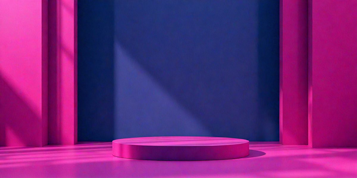 The primary subject of the image is a pink circular object, which appears to be a table or a piece of art. The setting is a purple background, which adds a contrasting and vibrant touch to the scene. The visual style of the image is a combination of photo and digital art, creating a unique and eye-catching composition. The colors and mood of the image are predominantly pink and purple, giving it a warm and inviting atmosphere.