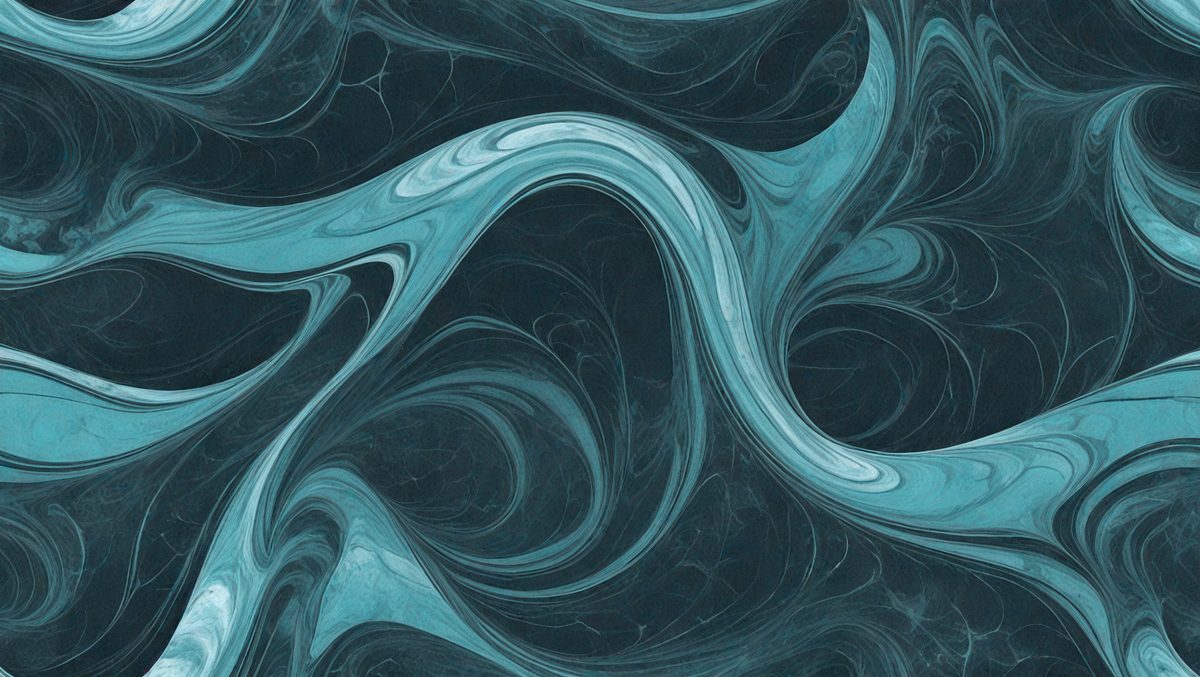 The primary subject of the image is a blue and white swirl pattern, which appears to be a digital art or illustration. The setting is a blue background, and the visual style suggests that the image is a creative and artistic representation of a swirling motion. The dominant colors are blue and white, and the overall atmosphere is one of fluidity and motion.