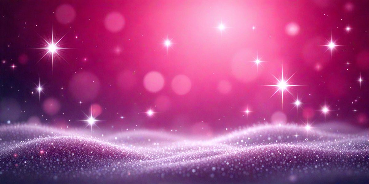 The primary subject of the image is a pink background with a purple hue. The setting is a space with a starry background, giving the scene a celestial and dreamy atmosphere. The visual style is a digital art, as the background is composed of a pattern of stars. The colors and mood are predominantly pink and purple, creating a warm and soothing ambiance.