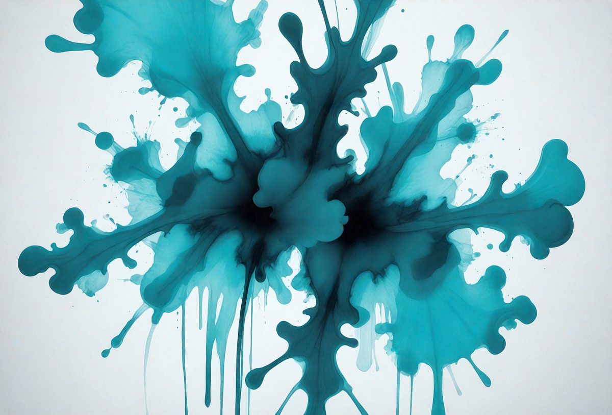 The primary subject of the image is a blue and white painting, which appears to be a watercolor. The painting features a blue background with a white splash, giving it a dynamic and artistic appearance. The setting is a white background, which provides a clean and uncluttered environment for the painting. The visual style of the image is that of a painting, showcasing the artist's skill and creativity. The colors and mood of the painting are predominantly blue and white, creating a sense of calmness and tranquility.