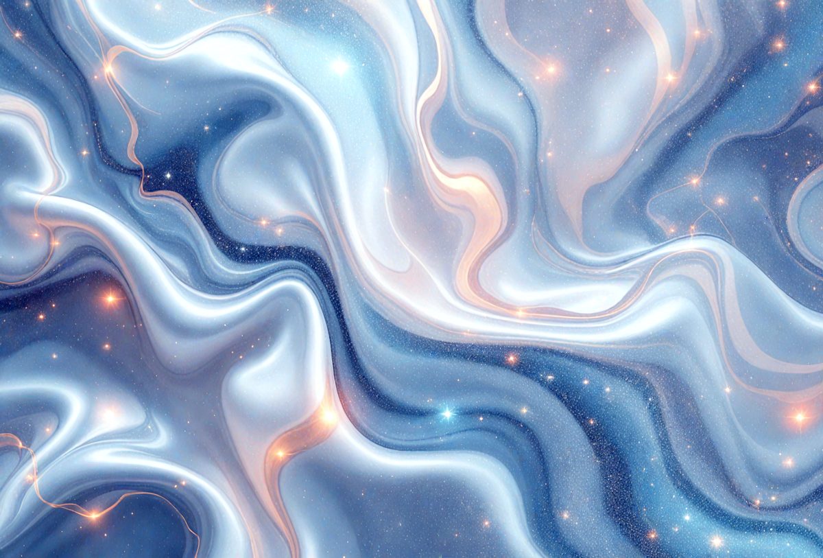 The primary subject of the image is a blue and white swirling pattern, which appears to be a digital art or illustration. The setting is a blue and white background, and the visual style is a combination of digital art and illustration. The colors and mood of the image are predominantly blue and white, creating a sense of calmness and tranquility.