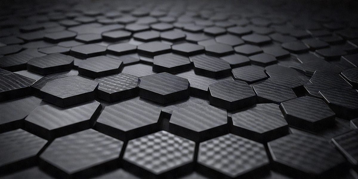 The primary subject of the image is a close-up of a black and white checkered pattern. The setting is a black background, and the visual style appears to be a photo. The dominant colors are black and white, creating a classic and timeless atmosphere.