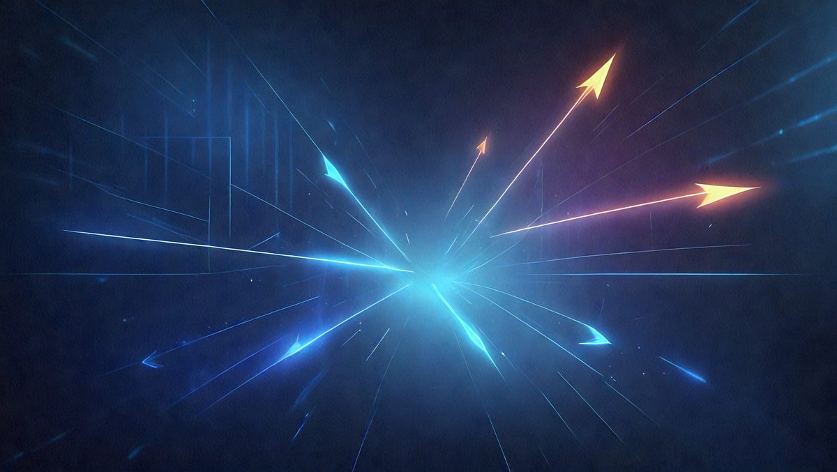 The primary subject of the image is a blue light beam, which appears to be a bright and colorful light source. The setting is a dark background, which contrasts with the bright blue light. The visual style of the image is digital art, as it is a computer-generated light beam. The colors and mood of the image are predominantly blue, creating a sense of energy and movement.
