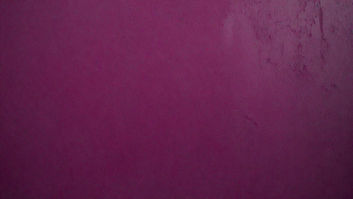 The primary subject of the image is a close-up of a red leather surface. The setting is a room with a red wall, and the visual style is a photo. The dominant colors in the image are red and purple, creating a warm and vibrant atmosphere.