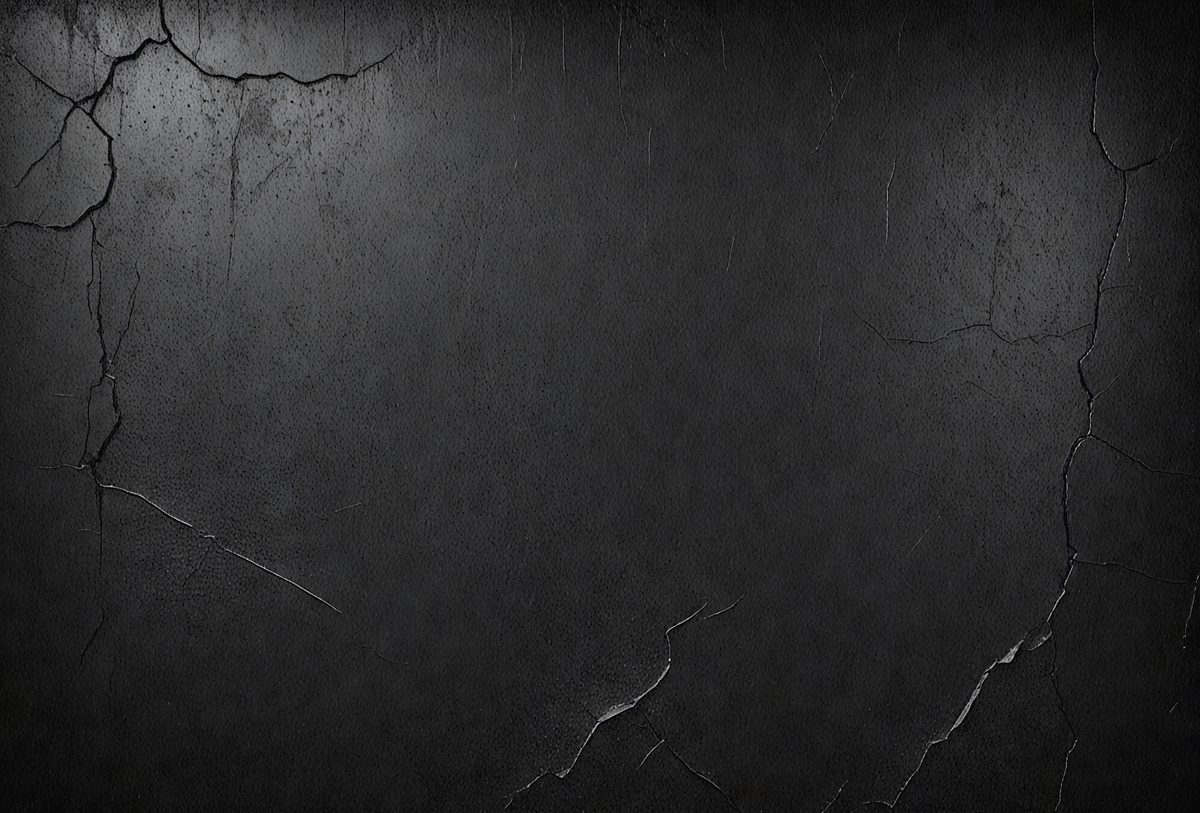 The primary subject of the image is a black wall with a few white spots. The setting is a dark room, and the visual style is a black and white photo. The dominant colors are black and white, creating a moody atmosphere.