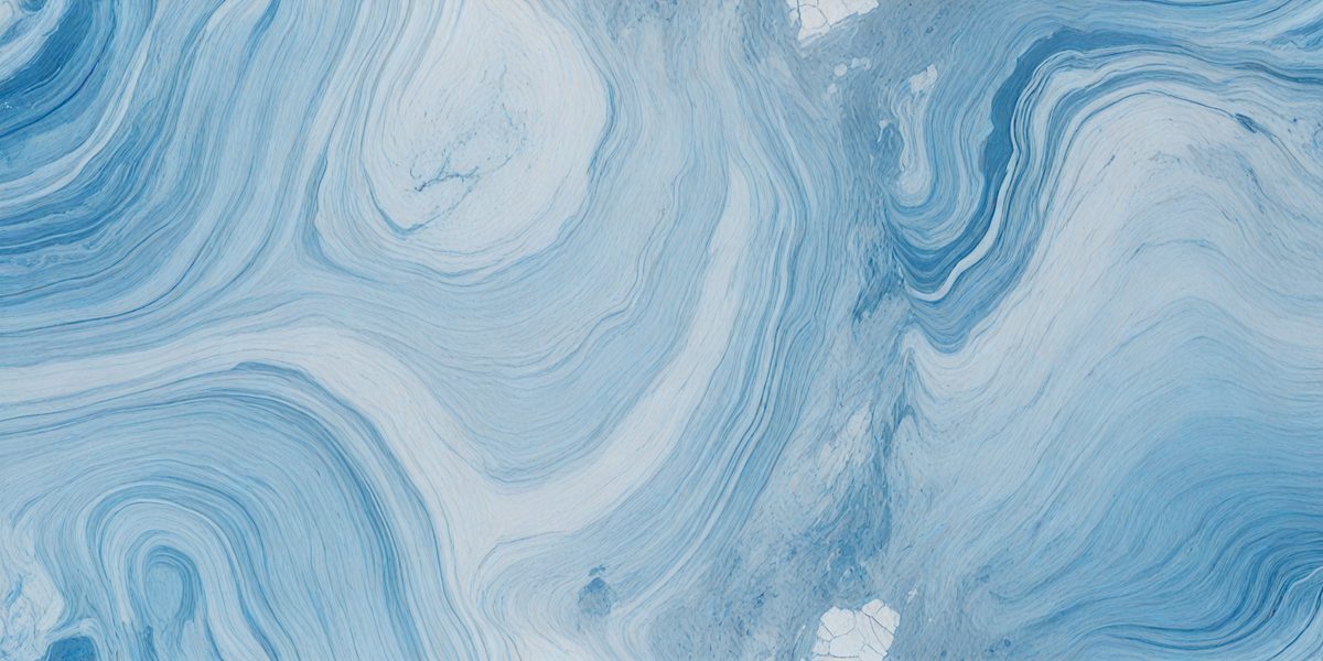 The primary subject of the image is a blue and white swirling pattern, which appears to be a part of a larger blue and white design. The setting is a blue and white surface, possibly a wall or a piece of artwork. The visual style of the image is a combination of a photo and a digital artwork, creating a unique and eye-catching pattern. The colors and mood of the image are predominantly blue and white, giving it a calm and soothing atmosphere.