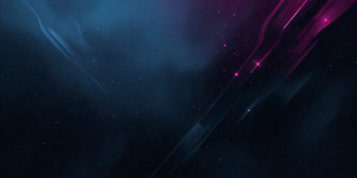 The primary subject of the image is a space scene with a blue background. The setting includes a sky filled with stars, and a rocket streaking through the sky. The visual style of the image is a combination of photo and digital art, creating a dynamic and captivating scene. The colors and mood of the image are predominantly dark and dramatic, with the blue background and the bright stars creating a sense of depth and contrast.