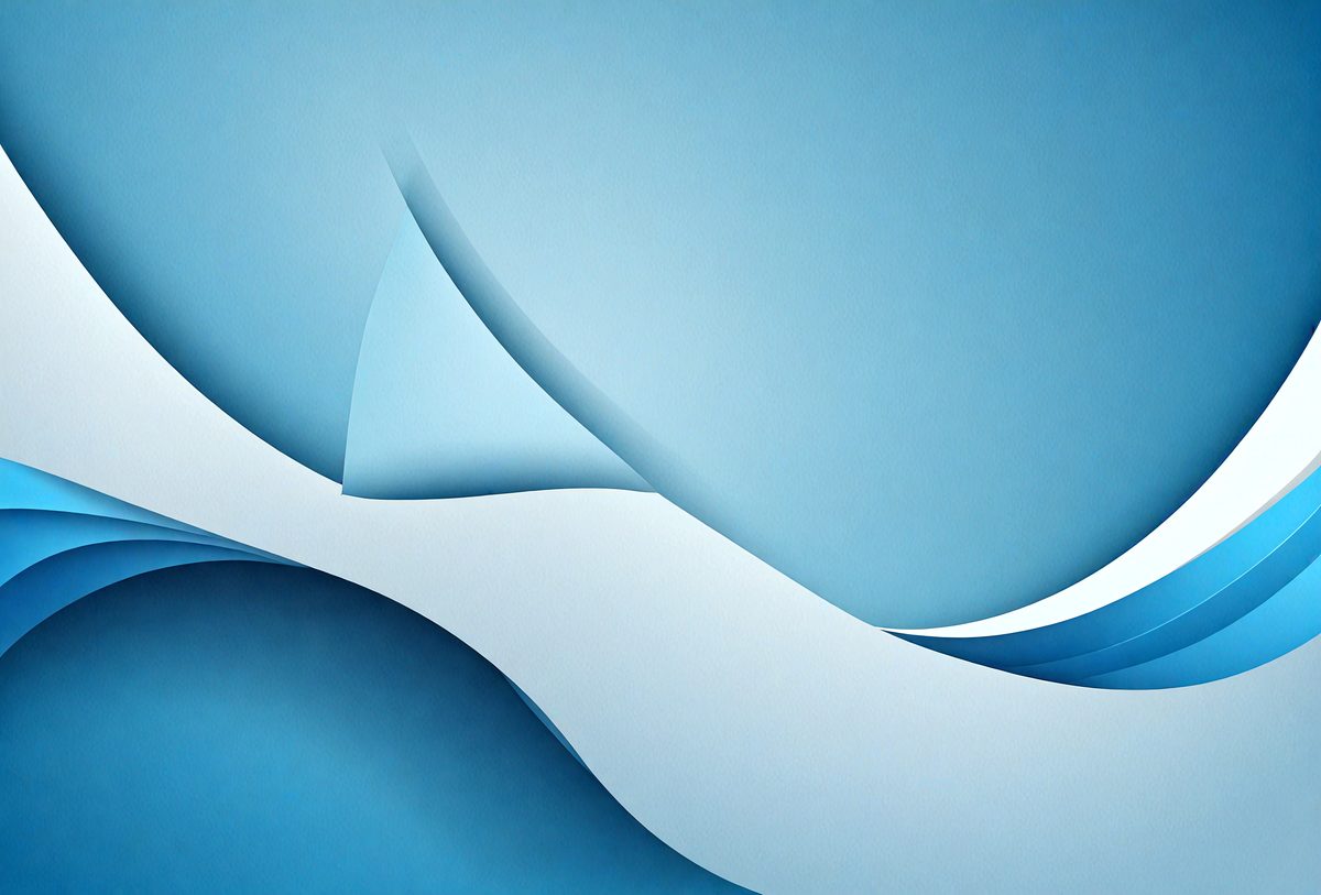 The primary subject of the image is a blue and white wave, which is the main focus of the scene. The wave is depicted in a digital art style, giving it a modern and visually appealing appearance. The setting is a blue background, which complements the colors of the wave and adds to the overall mood of the image.