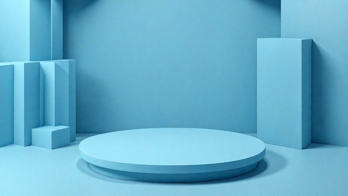 The primary subject of the image is a blue circle, which is the main object, scene, or focus of the image. The setting or background consists of a blue wall, and the visual style appears to be a photo. The dominant colors in the image are blue, and the overall atmosphere is calm and serene.