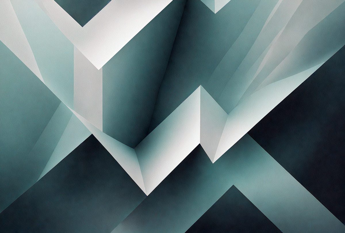 The primary subject of the image is a geometric pattern, which is a digital art piece. The setting is a black and white background, creating a contrasting and artistic visual style. The colors and mood of the image are predominantly black and white, giving it a classic and timeless appearance.