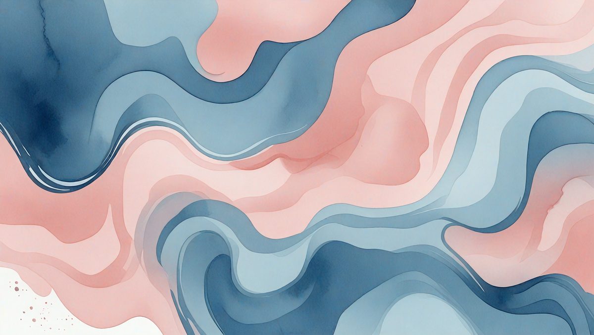 The primary subject of the image is a blue and pink abstract art piece. The setting is a blue and pink background, which complements the artwork. The visual style is a combination of digital art and illustration, creating a unique and eye-catching design. The dominant colors in the image are blue and pink, which evoke a sense of warmth and creativity.