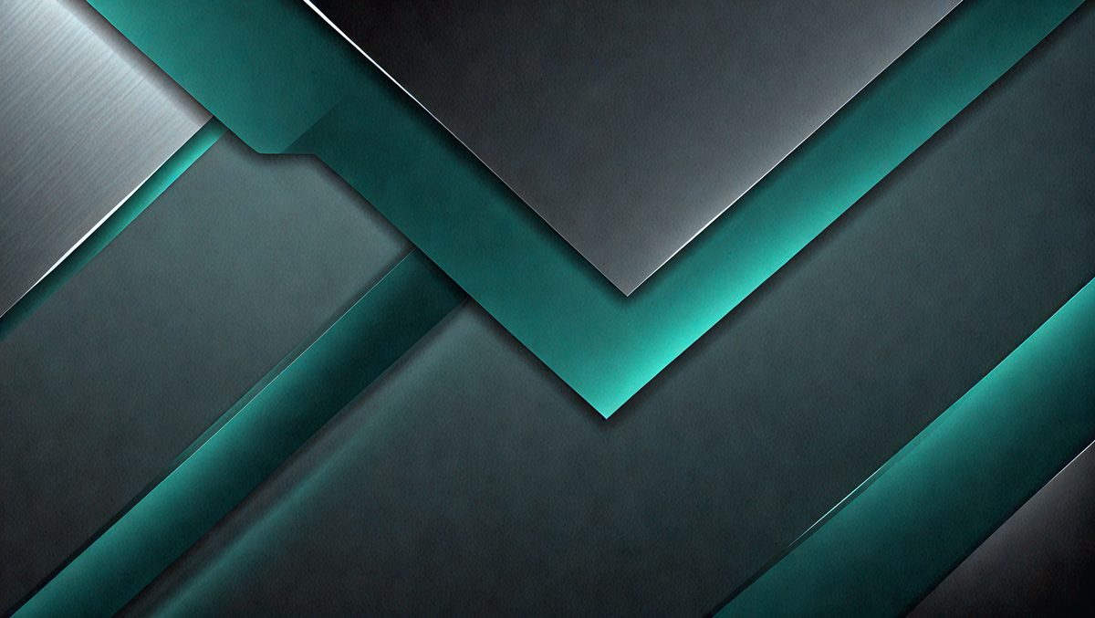 The primary subject of the image is a blue and green geometric pattern. The setting is a dark background, which contrasts with the vibrant colors of the pattern. The visual style appears to be a digital art or illustration, as the pattern is intricate and well-defined. The dominant colors are blue and green, creating a calm and soothing atmosphere.