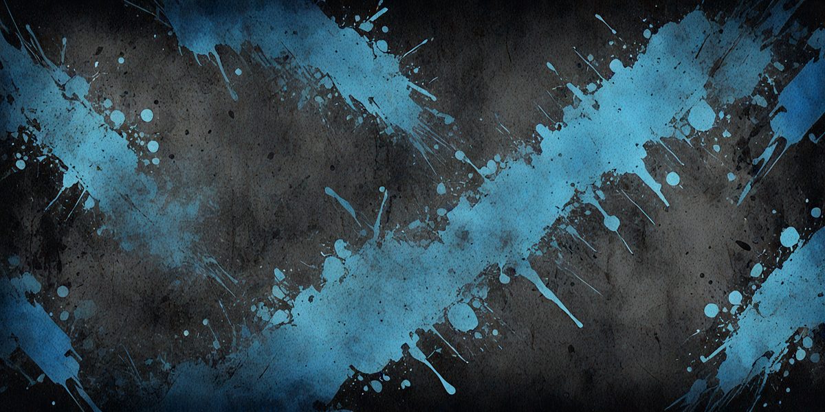 The primary subject of the image is a blue and white painting or drawing. The setting is a black and white background, which adds a dramatic effect to the artwork. The visual style appears to be a combination of digital art and illustration, as the colors are vibrant and the lines are clean. The dominant colors are blue and white, creating a sense of calmness and tranquility.
