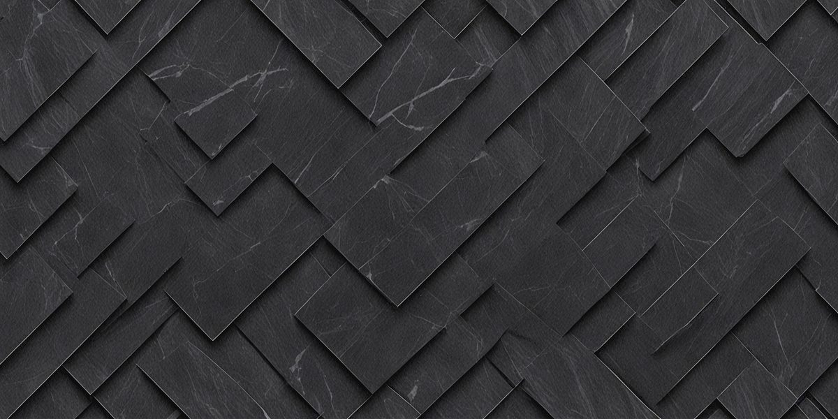 The primary subject of the image is a black and white patterned tile, which is the main object, scene, or focus of the image. The setting or background is a black and white marble tile, which is the environment, backdrop, or surface visible in the image. The visual style of the image is a close-up of the tile, showcasing its intricate pattern. The colors and mood of the image are predominantly black and white, giving it a classic and elegant appearance.