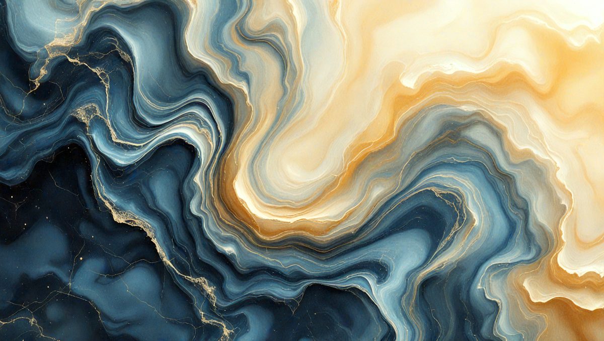 The primary subject of the image is a blue and yellow swirling pattern, which appears to be a painting or a digital artwork. The setting is a blue and yellow background, creating a vibrant and lively atmosphere. The visual style is a mix of artistic and digital elements, giving the image a unique and captivating appearance. The dominant colors are blue and yellow, which are used to create a sense of depth and movement in the painting.