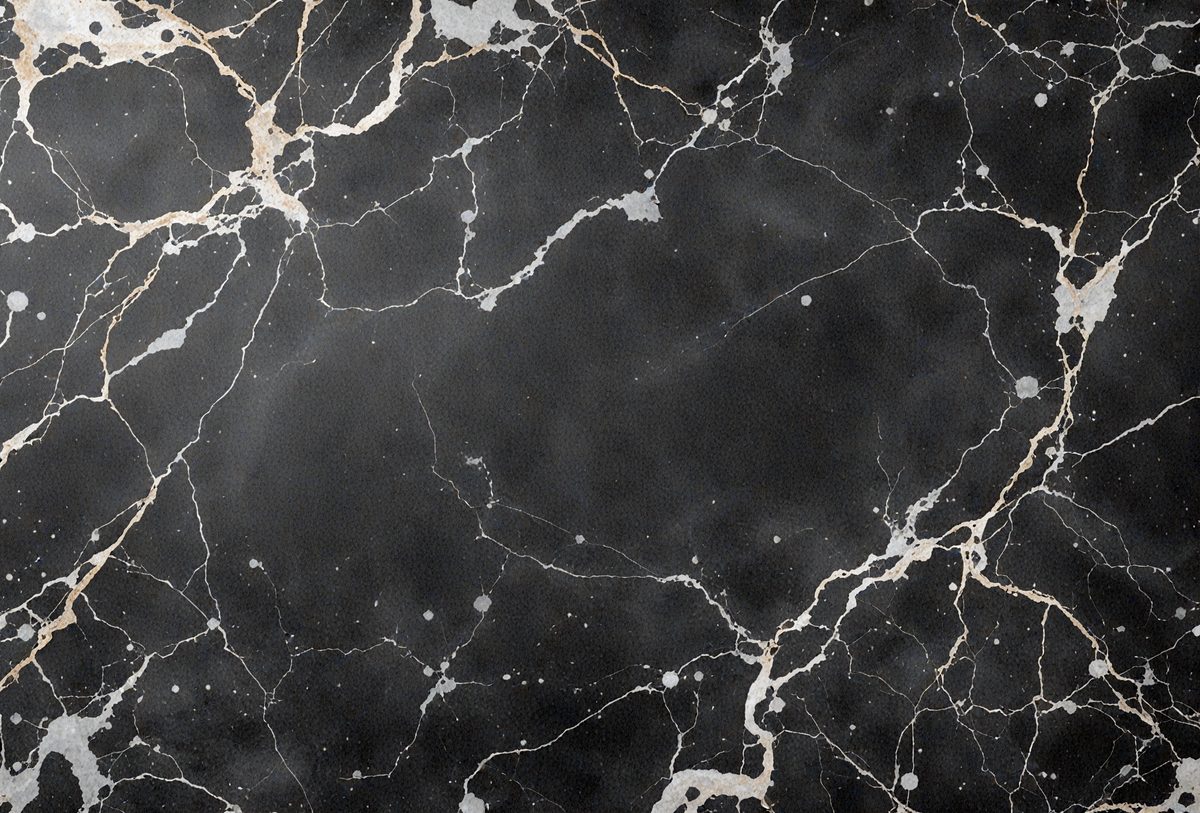 The primary subject of the image is a black and white marble pattern. The setting is a black and white marble wall, which serves as the background. The visual style is a close-up of the marble pattern, showcasing the intricate details of the design. The colors and mood of the image are predominantly black and white, giving it a classic and elegant appearance.