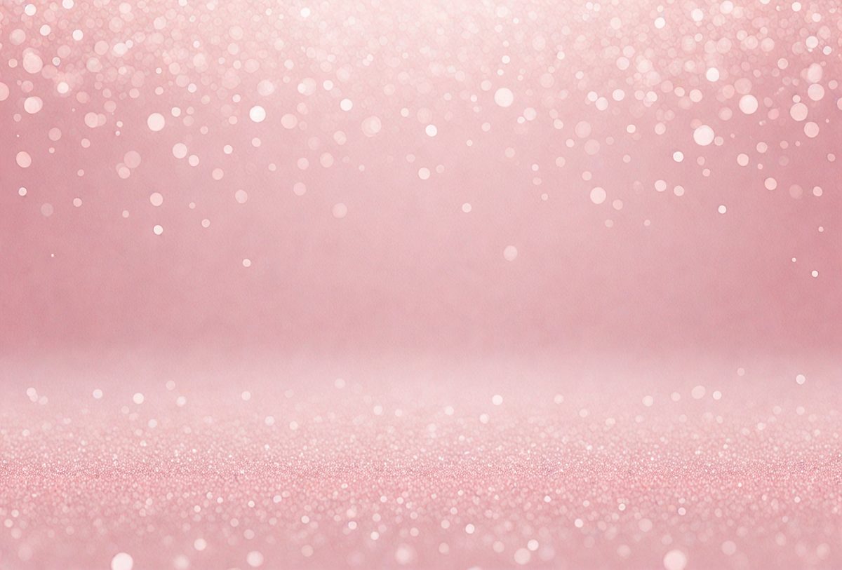 The primary subject of the image is a pink background with a pattern of glittering, sparkling, or shiny dots. The setting appears to be a pink wall or a pink surface, creating a visually appealing and unique environment. The visual style of the image is a close-up of the pink background, emphasizing the pattern of the glittering dots. The colors and mood of the image are predominantly pink, creating a warm and inviting atmosphere.