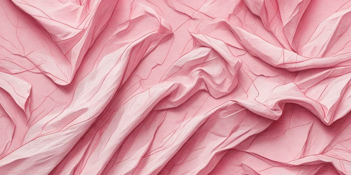 The primary subject of the image is a pink paper, which is the main object, scene, or focus of the image. The setting or background is a pink surface, which adds to the overall atmosphere. The visual style of the image is a close-up of the paper, showcasing its texture and details. The colors and mood of the image are predominantly pink, creating a warm and inviting atmosphere.